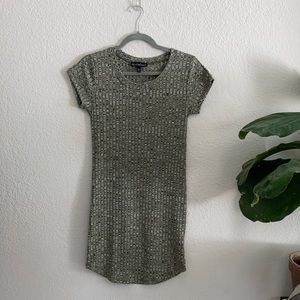 Ribbed Scoop Neck Dress